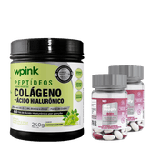 colágeno de uva verde - 240g + 2 ácidos hialurônicos - wp