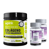 colágeno de maçã verde - 240g + 2 cabelos e unhas - wp