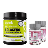 colágeno de maçã verde - 240g + 2 ácidos hialurônicos - wp