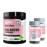 colágeno pink mom de limão - 240g + 2 cabelos e unhas X - wp