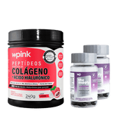 colágeno de lichia - 240g + 2 cabelos e unhas - wp